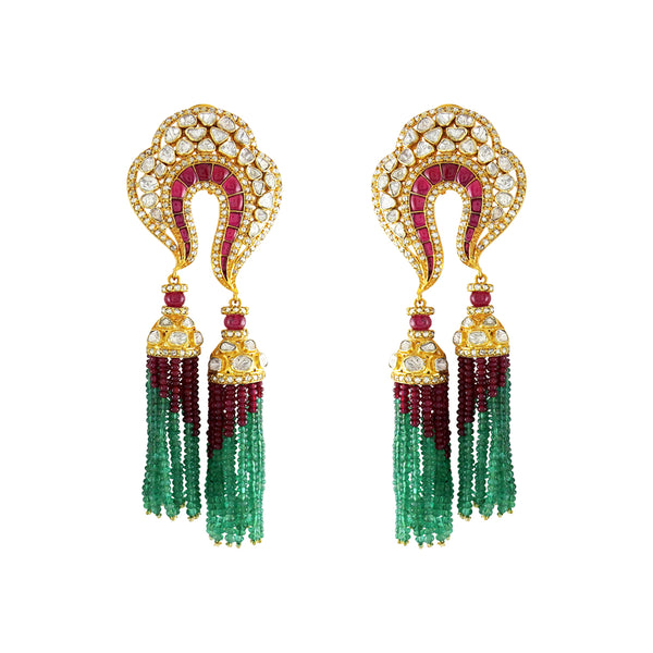 Ruby-Emerald Tassels